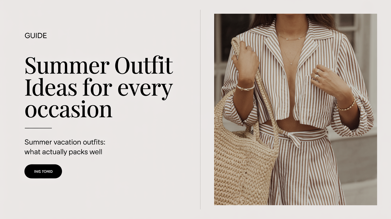 Summer vacation outfits: what actually packs well